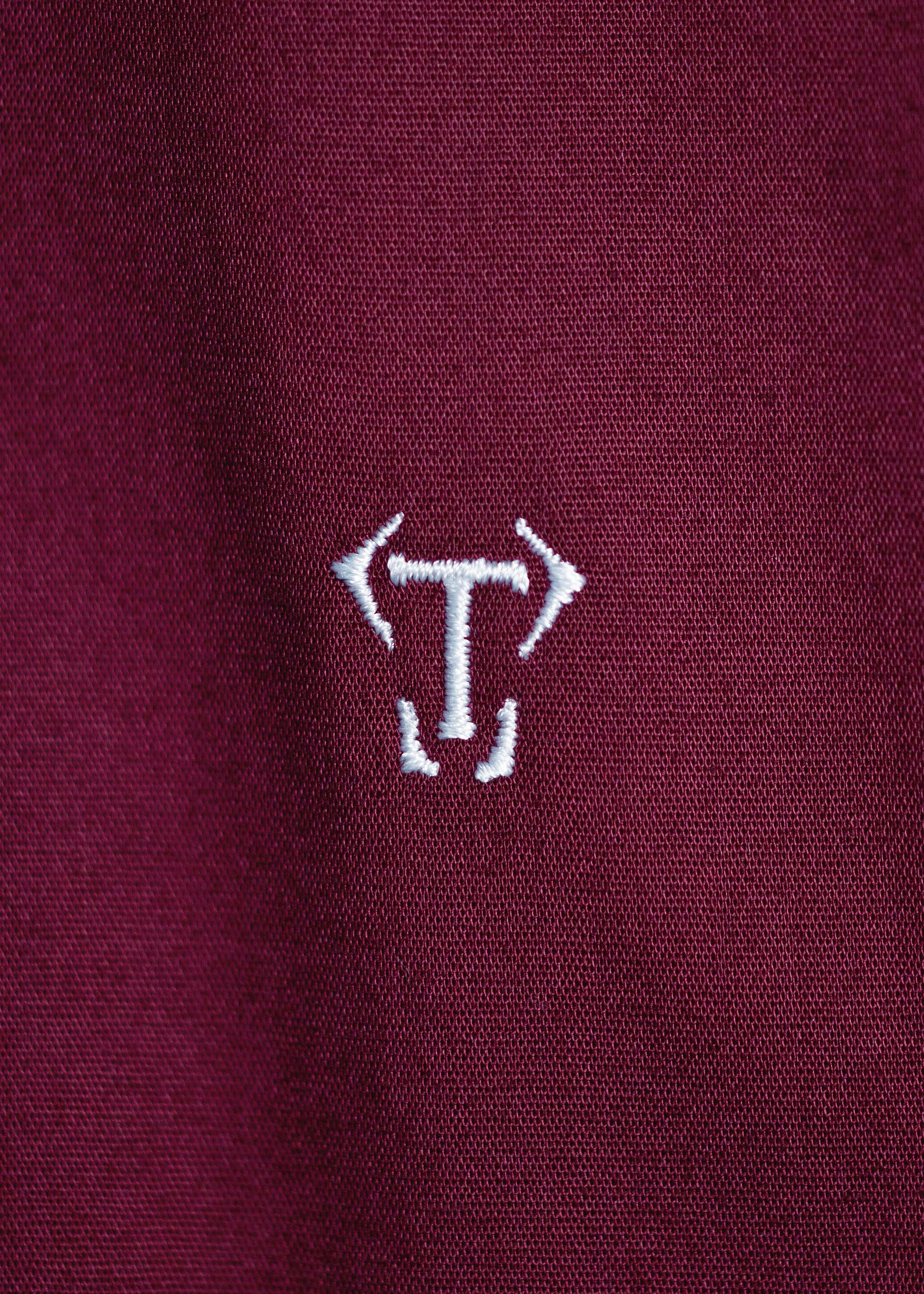 Burgundy Tapered Fit Bodybuilder Shirt - Image 7