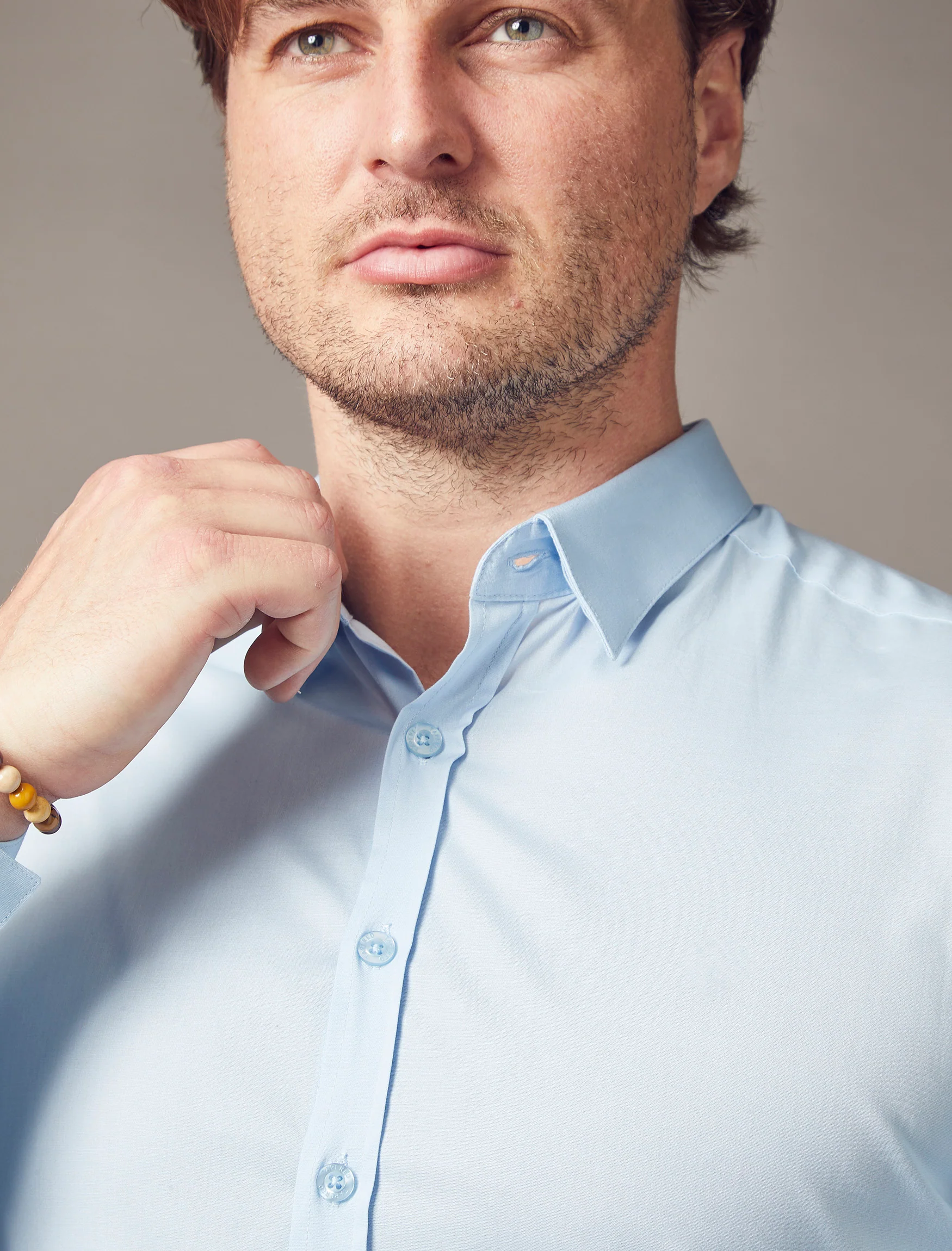 Light Blue Tapered Fit Shirt - Image 6