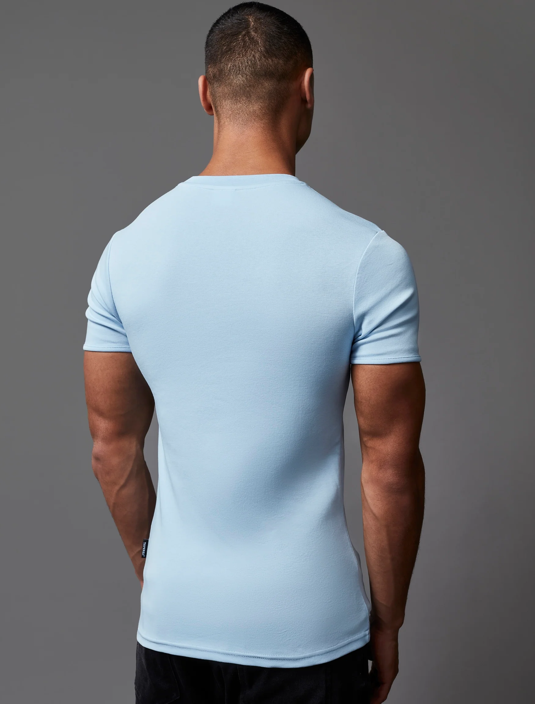 Light Blue Tapered Fit T-Shirt - Image 5