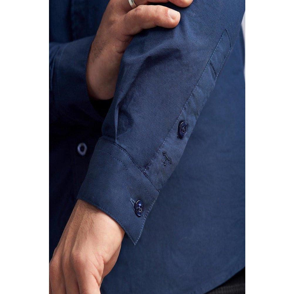 Navy Tapered Fit Bodybuilder Shirt - Image 8