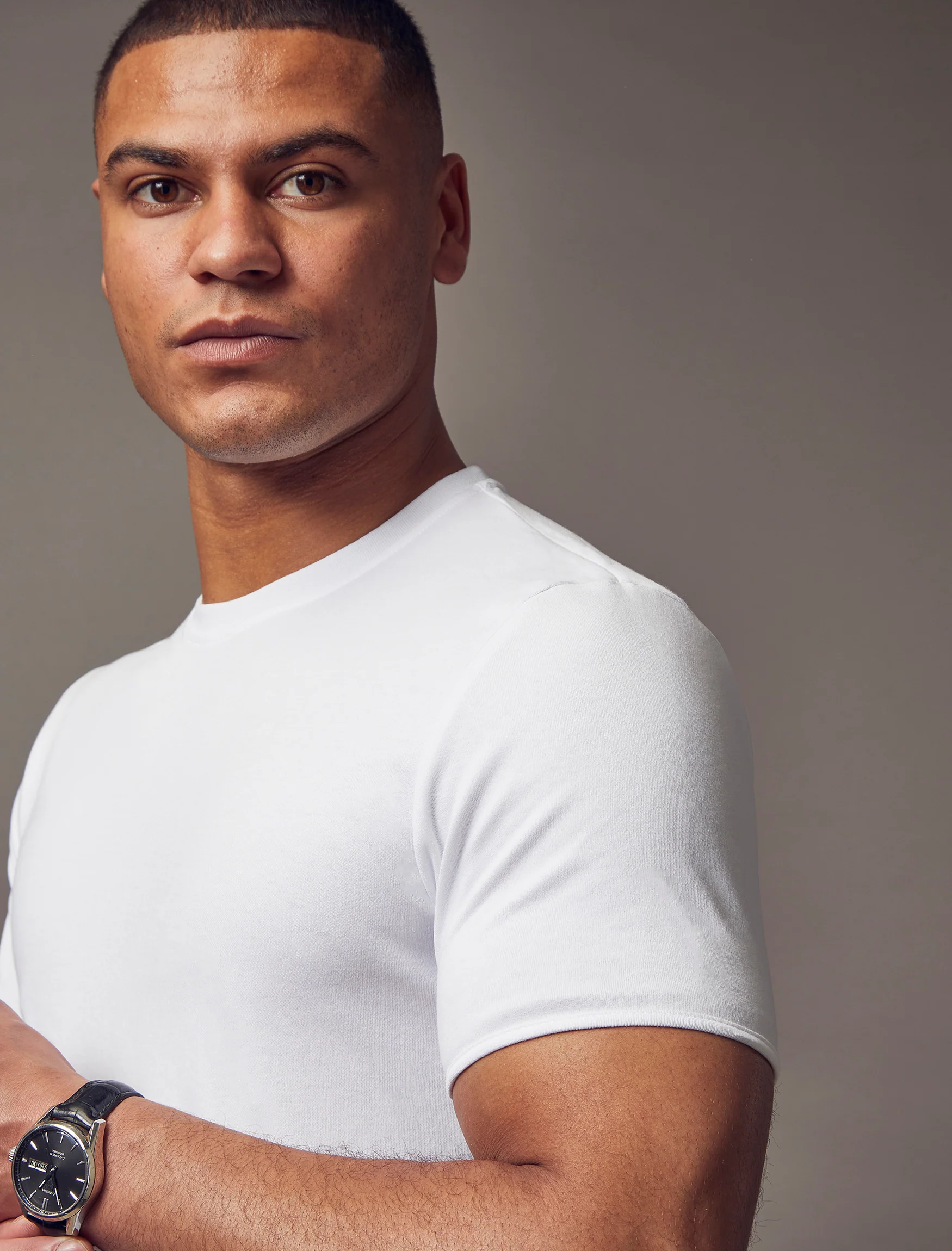 White Tapered Fit T-Shirt - Image 7